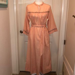 Vintage 1970s Peach Maxi Dress